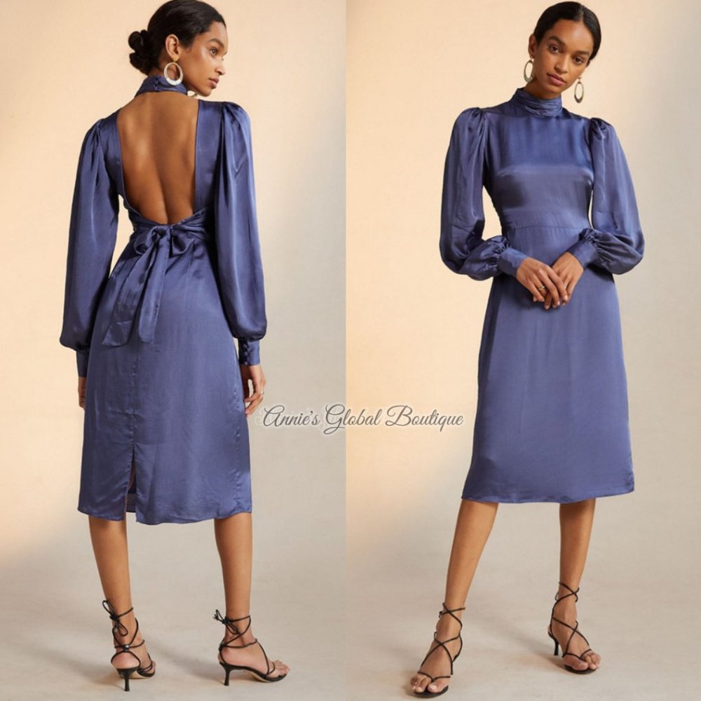 RARE NWT ANTHROPOLOGIE HUTCH Open-Back Midi Dress. Halter Neck. Size 2 - Picture 7 of 16